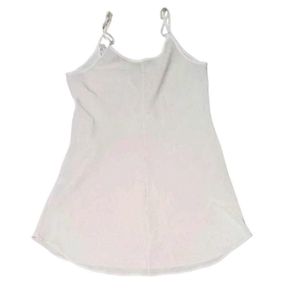 Colesce Couture Vintage‎ Cream Lace Trim Chemise Nightgown Lingerie Made in USA